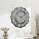Crushed Diamond Mirrored Wall Clock Silver Modern Crystal Clocks for Bedroom Unique Home Decorative Glass Mirror Hanging Clock for Living Room Office Dining Decor