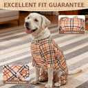 SCENEREAL Plaid Dog Pajamas for Small Medium Large Dogs, Classic Puppy Clothes Sweaters, Soft Doggie Onesie Jammies Cat Pjs Outfits Girls Boys, Beige M