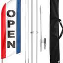 Feather Flag with Pole Kit and Ground Stake, Swooper Flag Advertising Banner for Businesses 11ft