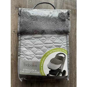 Tadpoles Plush MicroSherpa Lining Stroller and Car Seat Cover. Quilted