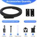 Black Flexible Bendable Ceiling Curtain Track, Curved Ceiling Track for Curtains, Room Divider Ceiling Track Rail System(5 m/ 16.4 ft)