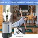 6L Humidifiers for Bedroom Large Room Home, Cool and Warm Humidifiers for Baby and Plants Mist Top Fill Desk Humidifiers Essential Oil Diffuser, Quiet with Adjustable Mist,360Nozzle-Grey