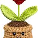 Mini Heart Flowers Crochet, Thoughtful Thank You, Retirement Gifts for Men and Women, Unique Appreciation Gifts for Coworkers, Teachers, Mentors, Nurses, Bosses