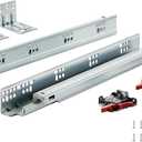 VEVOR 6 Pairs 15 Inch of 15 18 21 Inch Soft Close Bottom Mount Drawer Slides, Heavy Duty Ball Bearing Full Extension Steel Track, Noiseless Guide Glides Cabinet Kitchen Runners with Locking, 100 Lbs