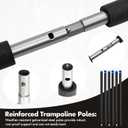 Tudomro 10 Sets Trampoline Poles Replacement 8-16 ft Straight Foam Sleeves