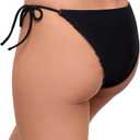 Sports Illustrated Women's Standard String Tie Side Bikini Bottom (Medium, Meow Factor)