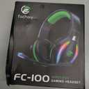 Fachixy FC-100 Wireless Gaming Headset for PS5, PS4, Switch - Gaming Headphones with Lossless Audio & 50Hrs Battery Life - Gamer Headset with Microphone for Mac, Laptop, Mobile (Blue)