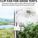 2 x Simple Deluxe Clip Fan, 6-Inch Grow Tent Fan, Monkey Fan, Adjustable 90 Angles, 15W, 2-Speeds Control, 1 Pack (White)