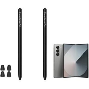 2 Pieces Z Fold 7/6/5 Stylus Pen (Supporting Both Internal External Screen) for Samsung Galaxy Z Fold 6/5 S Pen (Single Black) (2)