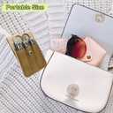 Nail Clippers Set, 6 Pcs Toenail Clippers Stainless Steel Fingernail Clippers Manicure Set with Leather Case, Idea Gift for Christmas Stocking Stuffers, Khaki