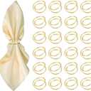 Gold Napkin Rings-24 PCS Metal Spiral Napkin Rings(Spiral) Napkin Holders Buckles for Family Dinner, Wedding, Party,Table Decorations