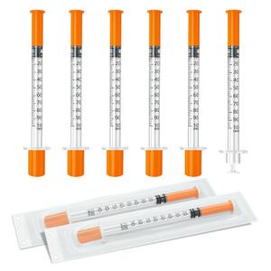 1ml Syringe 31G 5/16" (8mm), U-100 Lab Supplies, Individually Wrapped Pack of 100