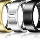 3 Pack Cover Compatible with Ultrahuman Ring Air, Surport Charging with Cover on, Anti-Scratch TPU Ultra Human Ring Protector for Women Men (Size 8, Black+Silver+Gold)
