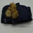 Garemcy Girls Winter Coat Long Warm Waterproof Fleece Lined Puffer Jacket With Detachable Hood & Fur Trim (11-12 Years, Navy)