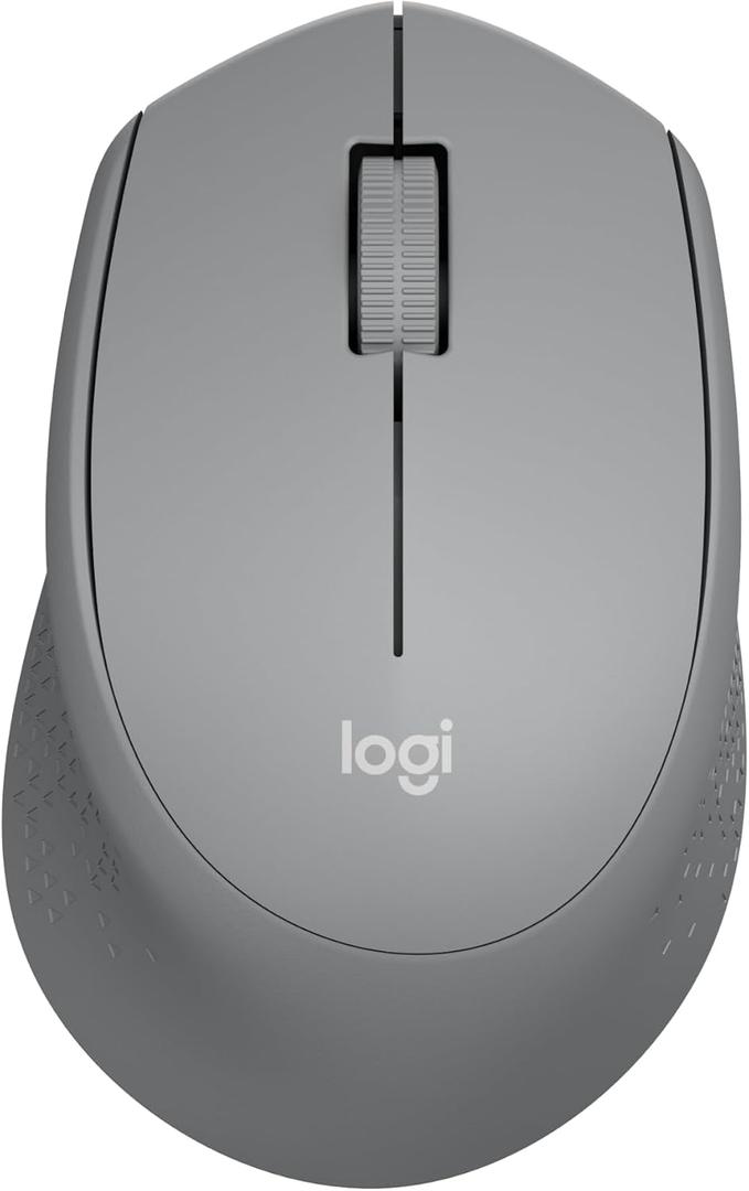 Logitech M330 SILENT Wireless Mouse, 2.4GHz with USB Receiver, Optical Tracking, Quiet & Lightweight, Long Battery Life, for PC, Mac, Laptop, Chromebook - Grey