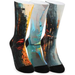 Funny Socks for Women Men,Crazy Crew Novelty Socks Printed Cotton Boot Socks as gift, One Size