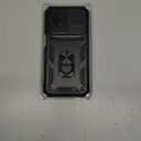 for Galaxy A23 5G Phone Case with Slide Camera Cover & Screen Protector*2, Build in 360° Rotating Ring Kickstand, Military Grade Protective Cover for Samsung Galaxy A23 5G, Black