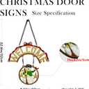 Christmas Welcome Sign for Front Door Decor, Vintage Cast Iron Snowman Door Decor with Chain, Holiday Welcome Home Sign, Christmas Welcome Sign (Welcome Sign)