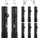 8-Pack Table Legs Extensions for Straight/Bent Folding Tables, Folding Table Leg Extenders, Reduces Stooped Work Improves Back Pain, 2-Levels Height Adjustable Furniture Risers (3.5"/ 5")