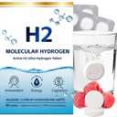 Molecular Hydrogen Tablets (12 PPM) - 90 Count High Potency H2 Supplement with Magnesium - Fast Dissolving Hydrogen Water Generator for Energy, Focus & Anti-Aging, On-The-Go Packaging