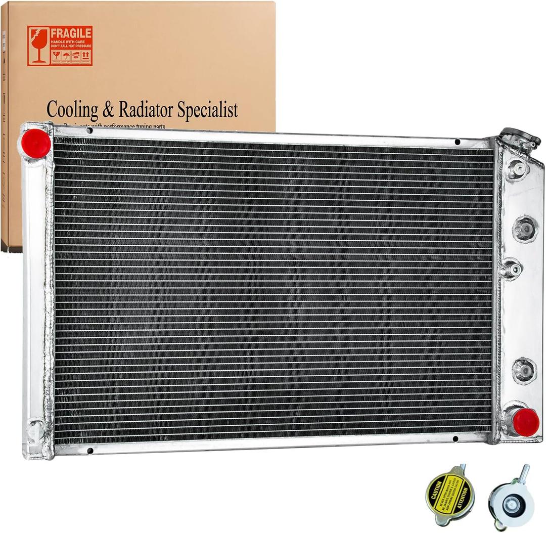3 Row Aluminum Radiator Fits for 1973-1988 Chevy C10 C20 C30 K10 K20 K30 G10 G20 Suburban Van series G30,1973-1974 Chevy Blazer Pickup GMC Pickup, 1973-1980 GMC Jimmy C15 C35 G15 G25 K15 K25