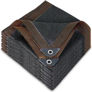 winemana 70% Black Shade Cloth, 10 x 20 FT Durable Mesh Tarp with Grommets, Resistant Garden Sun Shade Netting with Taped Edge for Plant Cover, Greenhouse, Patio, Tomatoes, Chicken Coop, Barn Kennel (10ft x 20ft)