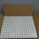 Spampur Peg Board, 4 Pack Metal PegBoard Organizer with Accessories, White Pegboard Panels with 50 Pcs Hooks and Baskets, Wall Organizer for Office, Craft Room Organization, Garage, Sewing Room