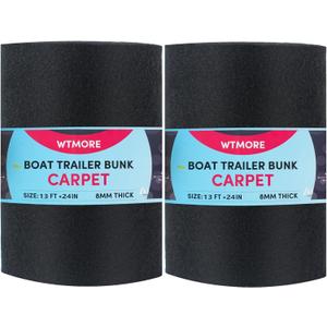 Boat Trailer Bunk Carpet, Thicken Bunk Carpet for Boat Trailers, Marine Carpet Cover for Trailers, Lift Runner or Jet Ski (6 Sizes,4 Colors,1-2 Pack)