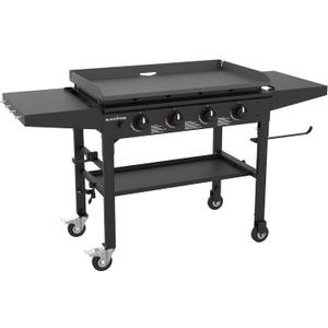 Blackstone 1554 36 Omnivore Griddle with Folding Side Shelves, Powder Coated Steel, Black