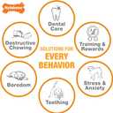 Nylabone Flavor Frenzy Dental Bone Power Chew Toy, Dog Toys for Aggressive Chewers, Philly Cheesesteak, X-Large - 50+ lbs, 1 Count