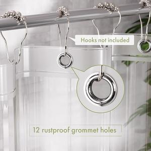 Bath Shower Curtain Liner, 6 x 3 Ft Clear Shower Curtain Liner, Waterproof Plastic Shower Liner