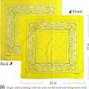 4 Pack 100% Cotton Bandanas 22x22 inches - Multi-Purpose Square Scarfs for Men & Women, Headbands, Face Cover