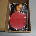 Glymnis Ping Pong Paddles Set, Ping Pong Balls with Retractable Net,Table Tennis Rackets with Carry Bag, Indoor/Outdoor Table Tennis Game Accessories