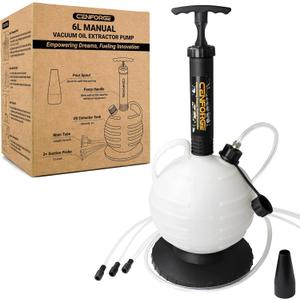 6L Manual Vacuum Oil Extractor Pump, Fluid Extractor Pump, Oil Change Pump for Automotive, Lawn Mowers, Boats, Jet Skis, Multi-Scenario Applications (Portable) (6L Oil Extractor Pump Manual)