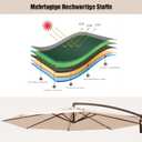 10ft Patio Umbrella Replacement Canopy 8 Ribs, Waterproof & Fade Resistant Market Umbrella Cover, Thickened Polyester Fabric for Backyard, Garden and Pool (Canopy Only) (White)