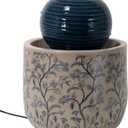 Foreside Home and Garden Multicolor Chinoiserie Ceramic Indoor Water Fountain with Pump