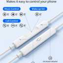 2 Pack Headphones with USB-C Plug, Wired Ear Buds with Built-in Remote to Control Music, Phone Calls, and Volume,Compatible for iPhone 15 16 17 Pro Max Plus