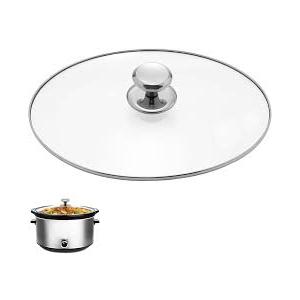 Oval Glass Crock Pot Lid 7 Quart Replacement for Oval lid Crock Pot Slow Cooker SCV700SS and for Hamilton Beach Slow Cooker Lids Replacement 7 Quart 33474G.