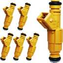 Upgraded 4 Holes Fuel Injectors Fits For Jeep: Wrangler 1991-1998, Cherokee 1989-1998, Grand Cherokee 1993-1998, Comanche 1987-1992, V6 4.0L, OEM # 0280155710, 0280155703, 0280155700(6 Pcs)