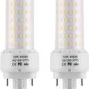 GX23-2 Base LED Light Bulb Plug and Play,4000K Neutral White 2Pin LED PL Bulb, 13W 18W CFL Equivalent, Ballast Compatible (Neutral White, 10W 2pcs)