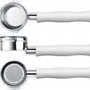 Normcore 58mm Naked Portafilter Compatible with Breville BES900, BES920, BES980, BES985, BES990, Bottomless Portafilter with 18g Basket, White Anodized Aluminum Handle, 1 Pack