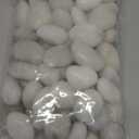 Coco Clouds Glossy Stone Pebbles for Home Decor, Garden, Backyard Patio Pathway Indoor and Outdoor, Decorative Aquarium Vase Filler, Table Scatter & All Purpose White Color Medium Size 1 Kg Item Pack