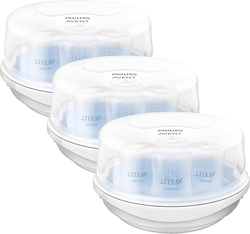 Philips AVENT Microwave Steam Sterilizer for Baby Bottles, Pacifiers, Cups and More, SCF281/05 1 Pack