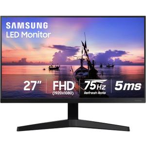 Samsung 27' T35F Series FHD 1080p Computer Monitor, 75Hz, IPS Panel, HDMI, VGA (D-Sub), AMD FreeSync, Wall Mountable, Game Mode, 3-Sided Border-Less, Eye Care, LF27T350FHNXZA