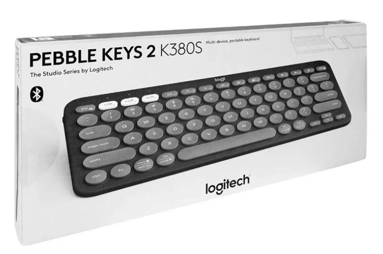 Logitech Pebble Keys 2 K380S Wireless Keyboard (Tonal Graphite)