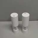 Electric Salt and Pepper Grinder Set, Rechargeable Automatic Pepper Mill Grinder with LED Light, House Warming Gifts New Home, One-Hand Operation for Kitchen Appliances(2 Pack Upgrade White)