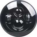 7 Inch LED Motorcycle Headlight Compatible with Harley Davidson Street Glide Accessories Road King Electra Glide Fat Boy Heritage Softail Deluxe Ultra Limited Classic Head Light Headlamp (Black)