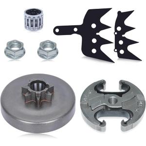 Adefol 325" 7T Clutch Drum Kit for 455 455E 460 Rancher 461 Chainsaw, 455 Clutch Drum Bearing Kit with Bumper Spike Felling Dog Bar Nuts Replacement Parts for 537291702, 537291602, 503973801