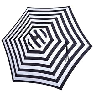 Blissun 7.5ft Patio Umbrella Replacement Canopy, Market Umbrella Cover, Outdoor Table Umbrella Canopy for 6 Ribs