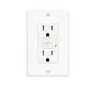 (15 AMP-1 Pack)LOONAVA GFCI Outlet WR White Tamper Resistant, Weather Resistant GFI Receptacle with Self-Test, LED Indicator,UL Listed, Easy Install Ground Fault Outlet for Outdoor Use & Bathroom